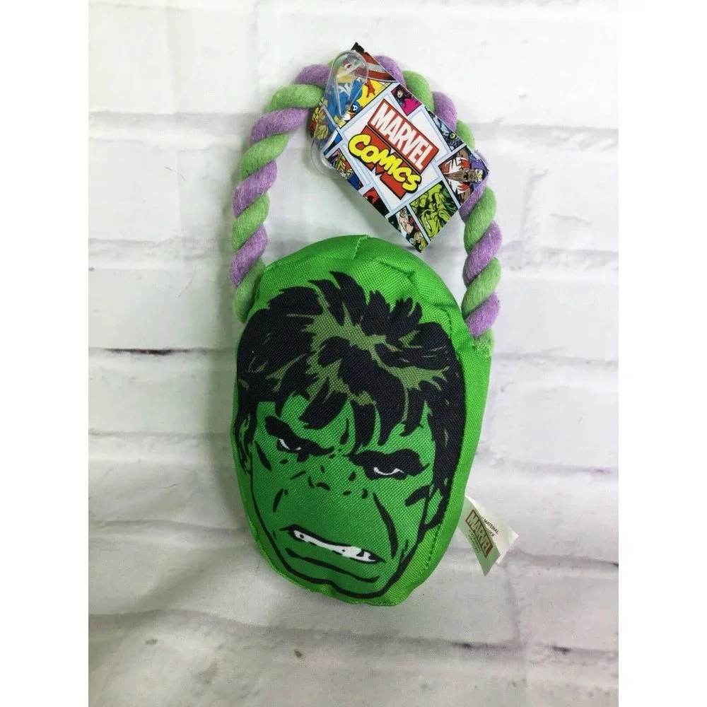 Marvel Comics The Hulk Plush Rope Head Pull Dog Puppy Toy